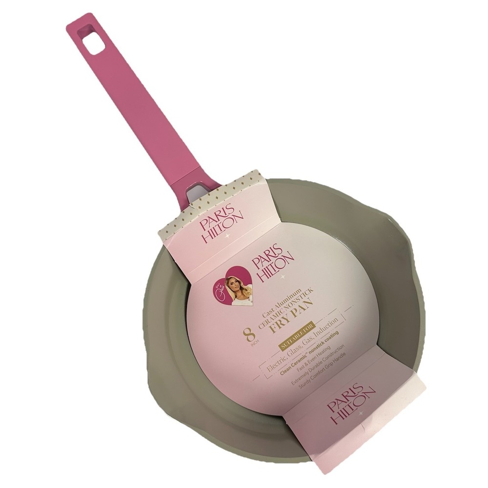 Paris Hilton 8" Ceramic Nonstick Fry Pan‎ Popstar Pink Aluminum Skillet